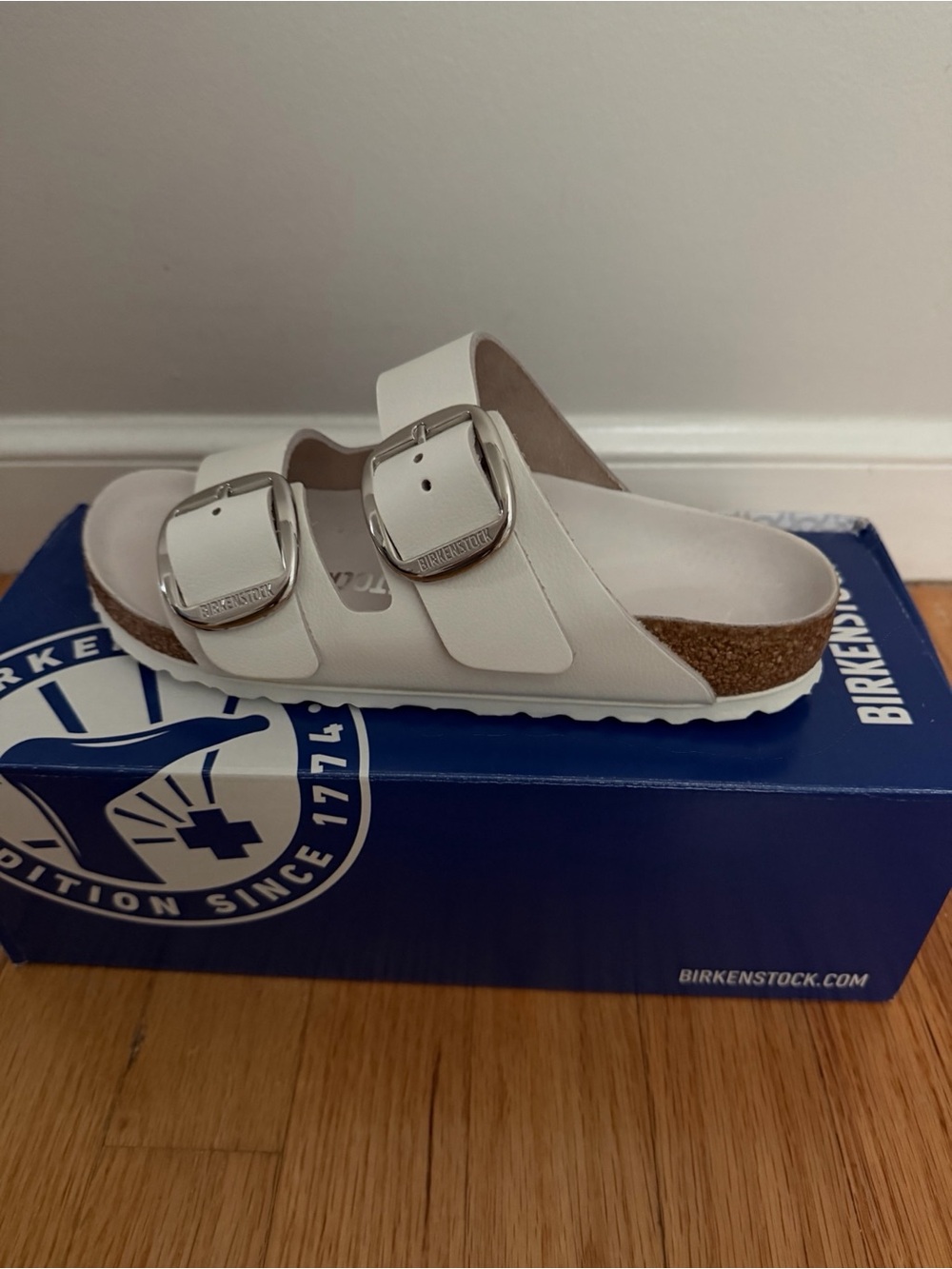 Birkenstock Arizona Big Buckle White Leather Sandals EU 36 - Picture 10 of 14